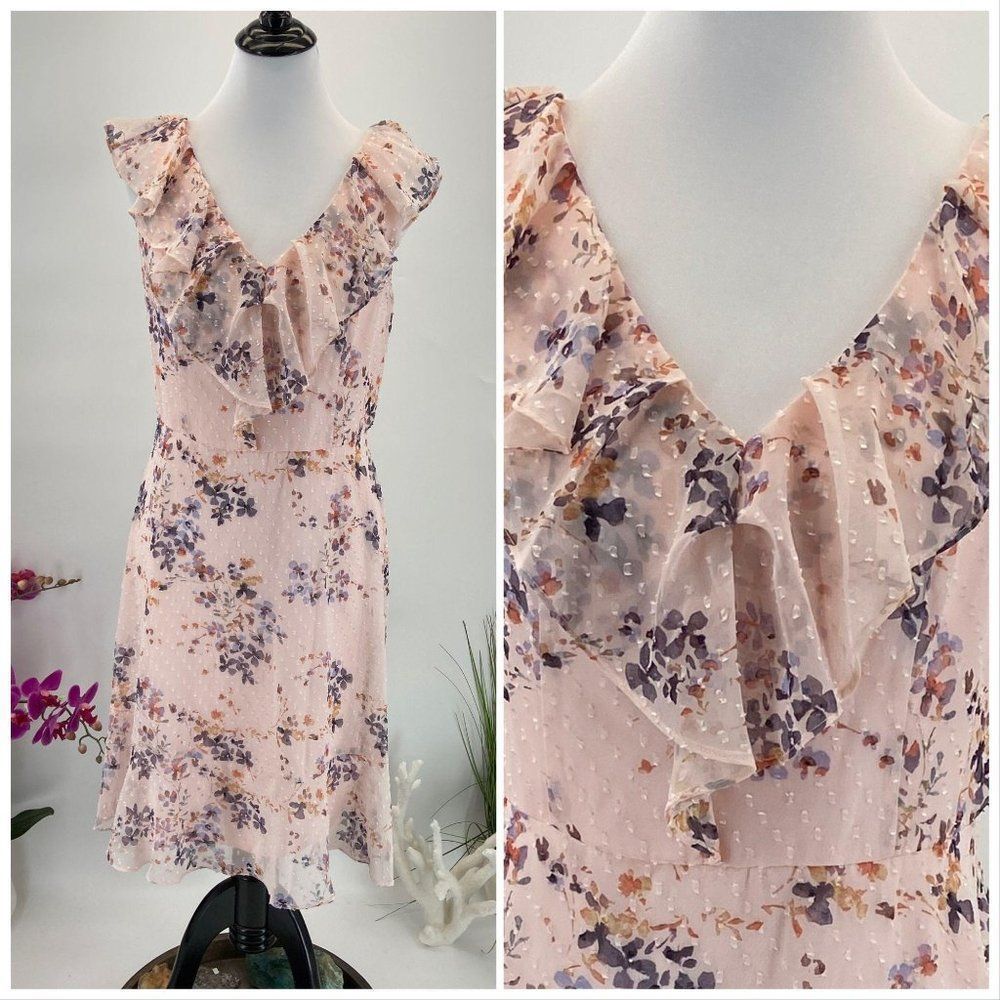 $129 NWT DNKY Pink Floral Dress